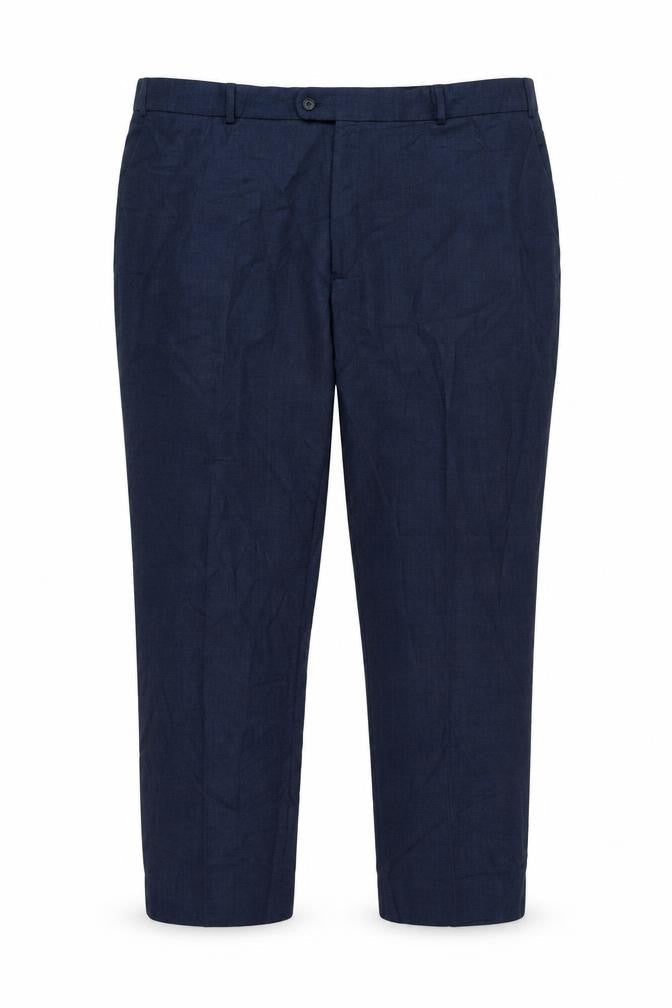 Centaur Men's Blue Wool Blend Trousers 46 in