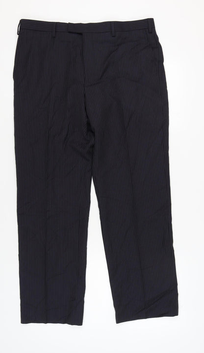 Marks & Spencer Men's Navy Wool Trousers 38