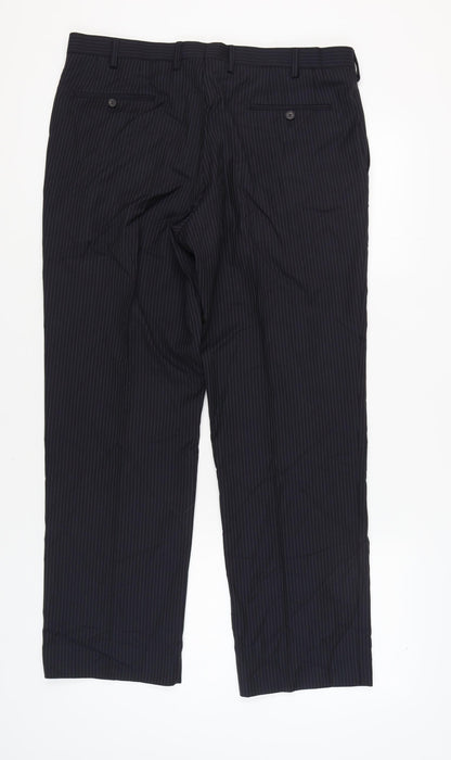 Marks & Spencer Men's Navy Wool Trousers 38