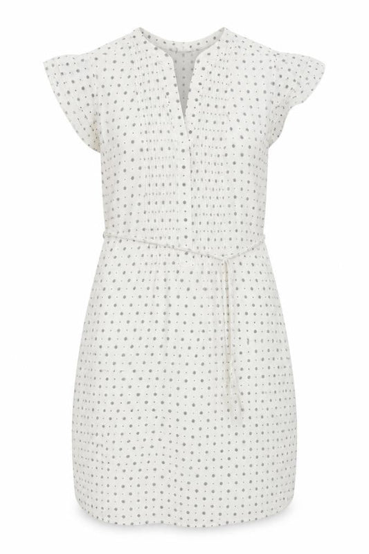H&M Women's White Polka Dot Shift Dress Size 10