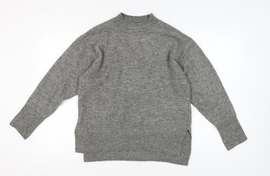 H&M Women's Grey Pullover Round Neck Jumper, XS