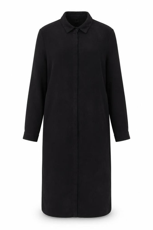 Topshop Women's Black Collared Shirt Dress - Size 12