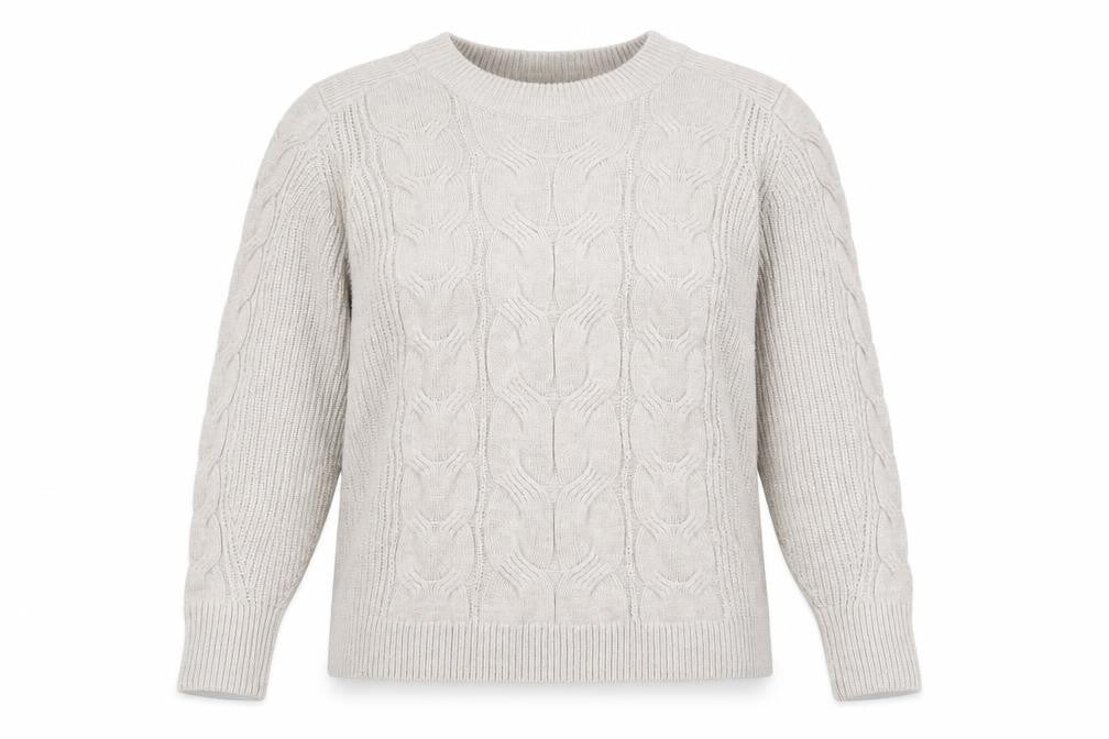 Marks & Spencer Women's Beige Cable-Knit Jumper, L