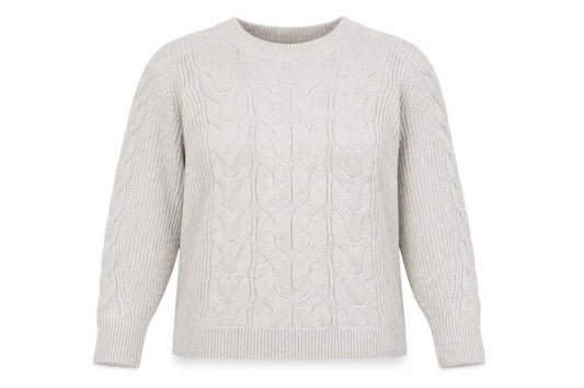 Marks & Spencer Women's Beige Cable-Knit Jumper, L