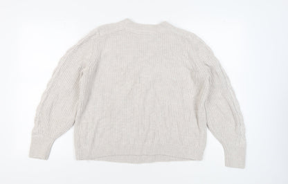 Marks & Spencer Women's Beige Cable-Knit Jumper, L
