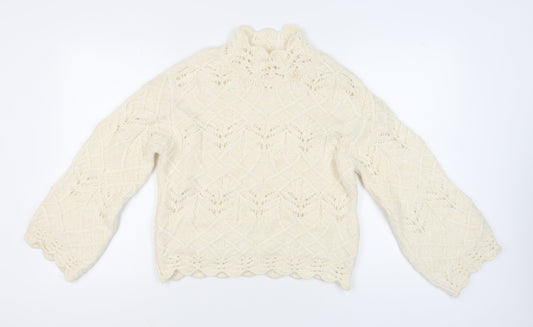 Marks and Spencer Women's Ivory Knit Pullover Jumper, Size S