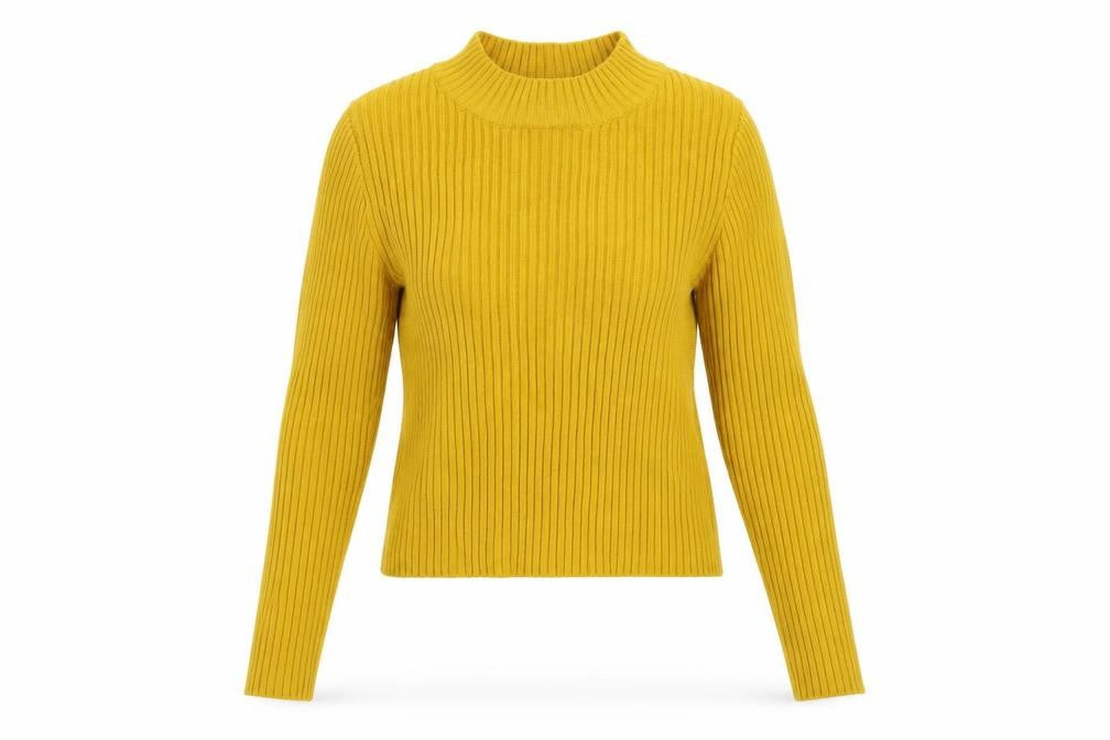 Topshop Women's Yellow Pullover Jumper, Size 8