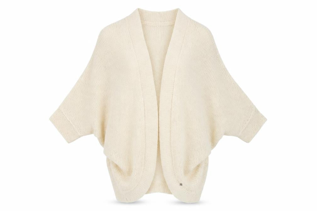 ONLY Women's Ivory Open-Knit Open Front Cardigan, Size S
