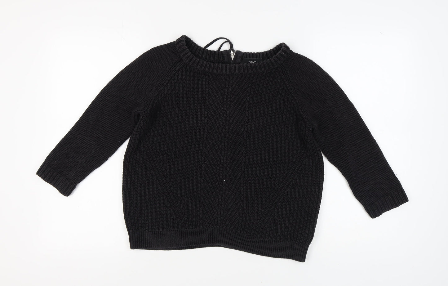 Next Women's Black Round Neck Pullover Jumper Size 6