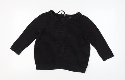 Next Women's Black Round Neck Pullover Jumper Size 6