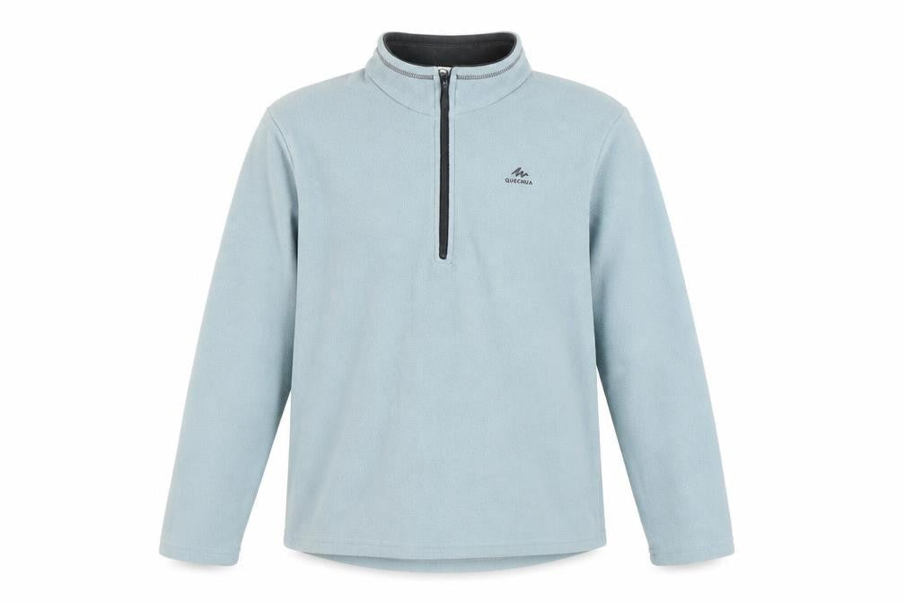 Quechua Unisex Kids Blue Fleece Sweatshirt, 14-15 Years, 1/2 Zip