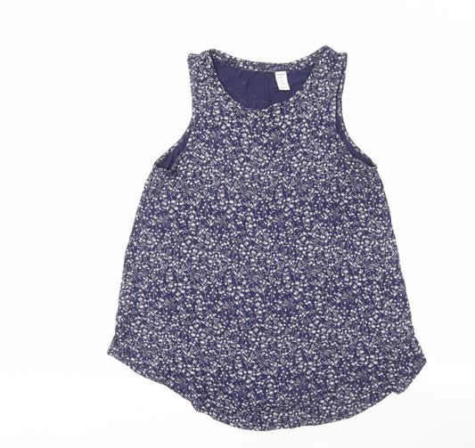 Old Navy Womens Blue Floral Tank Top M
