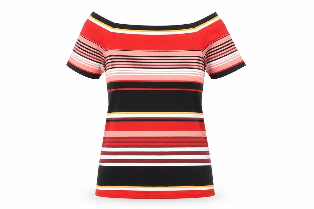 Oasis Women's Multicoloured Striped Ringer T-Shirt M
