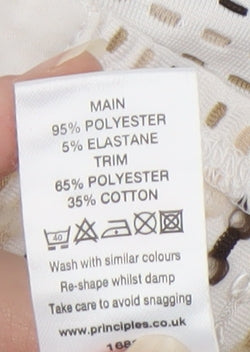 Close-up detail of Principles Women's Multicoloured Button-Up Shirt, size 18
