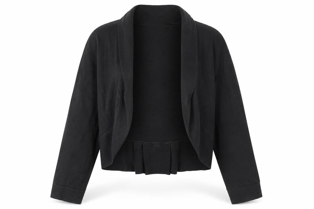 Monsoon Women's Black Medium Open Front Cardigan with Bow