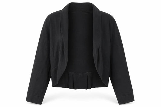 Monsoon Women's Black Medium Open Front Cardigan with Bow