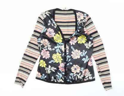 Whistles Women's Multicoloured V-Neck Blouse Size 4
