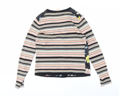 Whistles Women's Multicoloured V-Neck Blouse Size 4