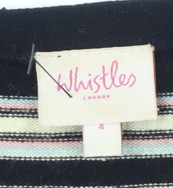 Whistles Women's Multicoloured V-Neck Blouse Size 4