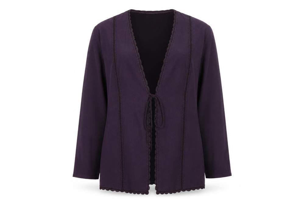 Ann Harvey Women's Purple Jacket Size 16 Long Sleeve