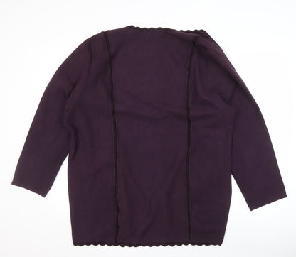 Ann Harvey Women's Purple Jacket Size 16 Long Sleeve