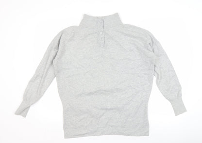 Additional front view of French Connection Women's Grey XS Mock Neck jumper