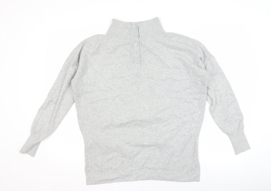 French Connection Women's Grey XS Mock Neck Pullover Jumper