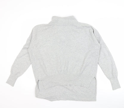 Back view of French Connection Women's Grey XS Mock Neck jumper