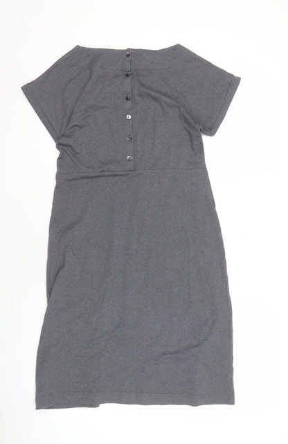 Weird Fish Women's Grey Polka Dot Short Sleeve Dress