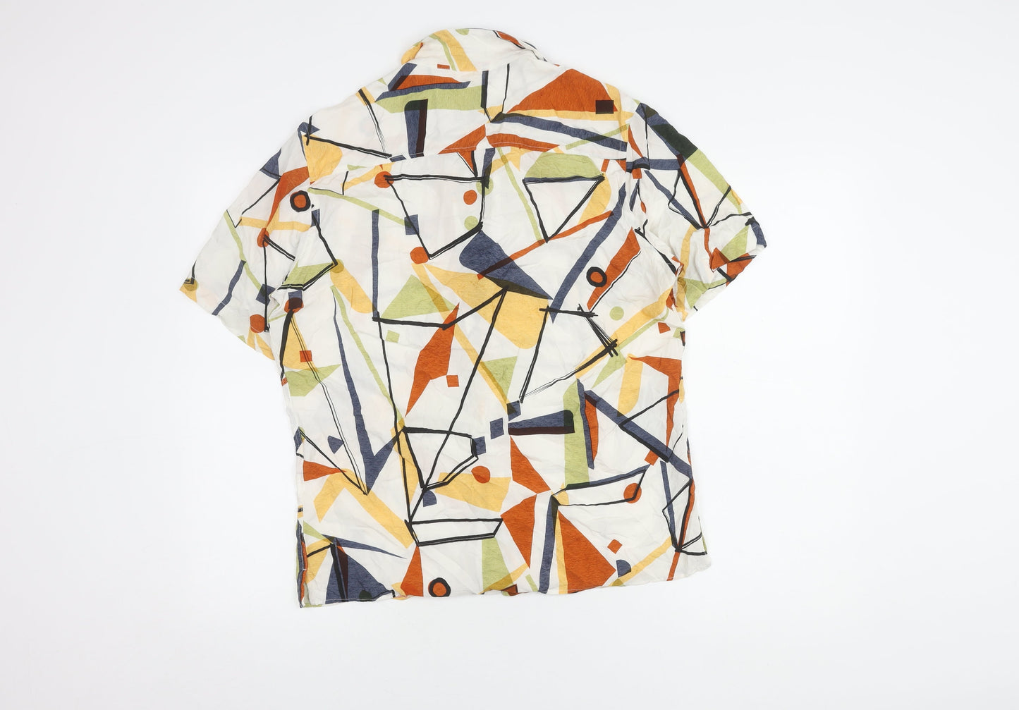 Zara Men's Multicoloured Geometric Shirt M