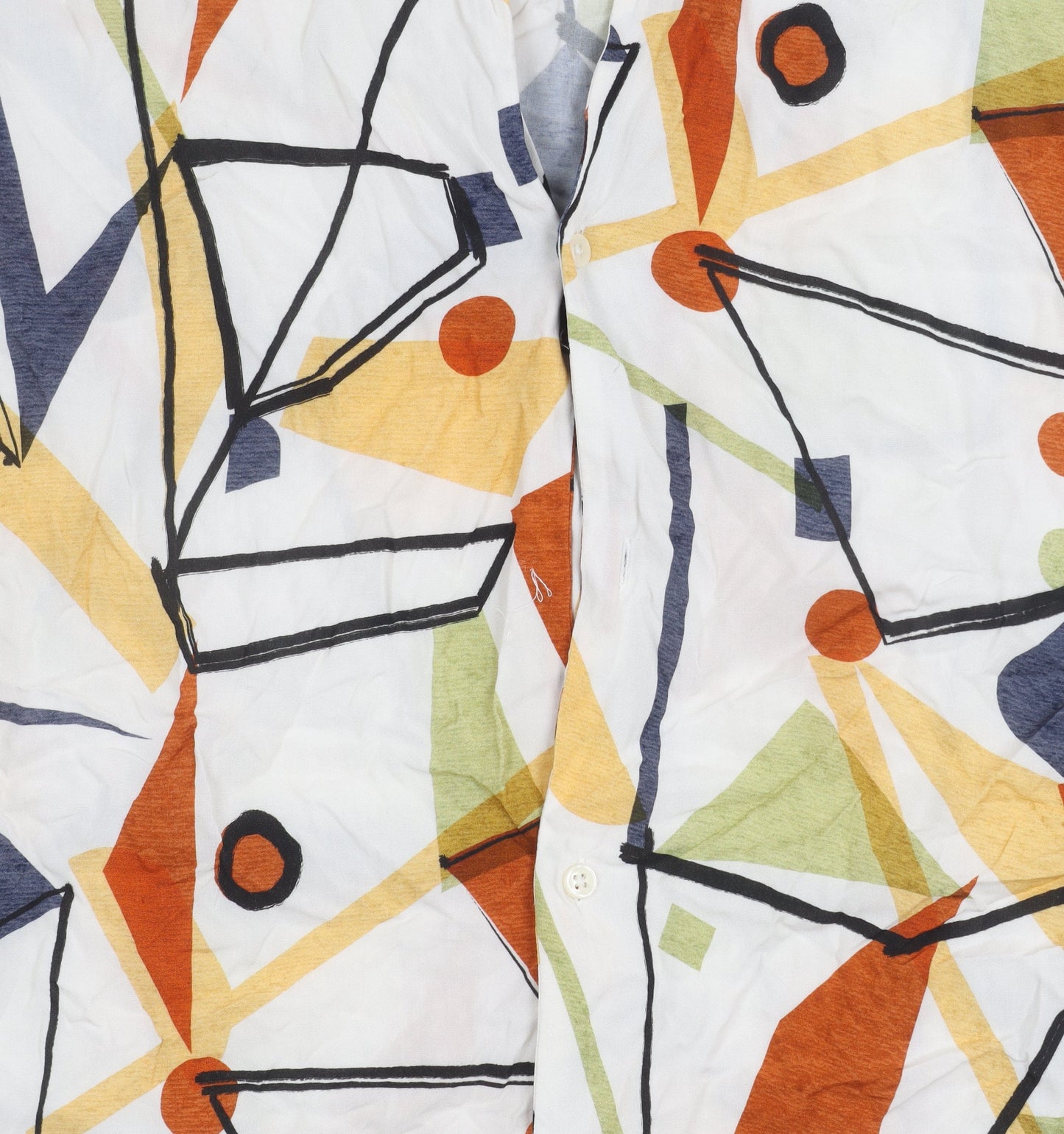 Zara Men's Multicoloured Geometric Shirt M