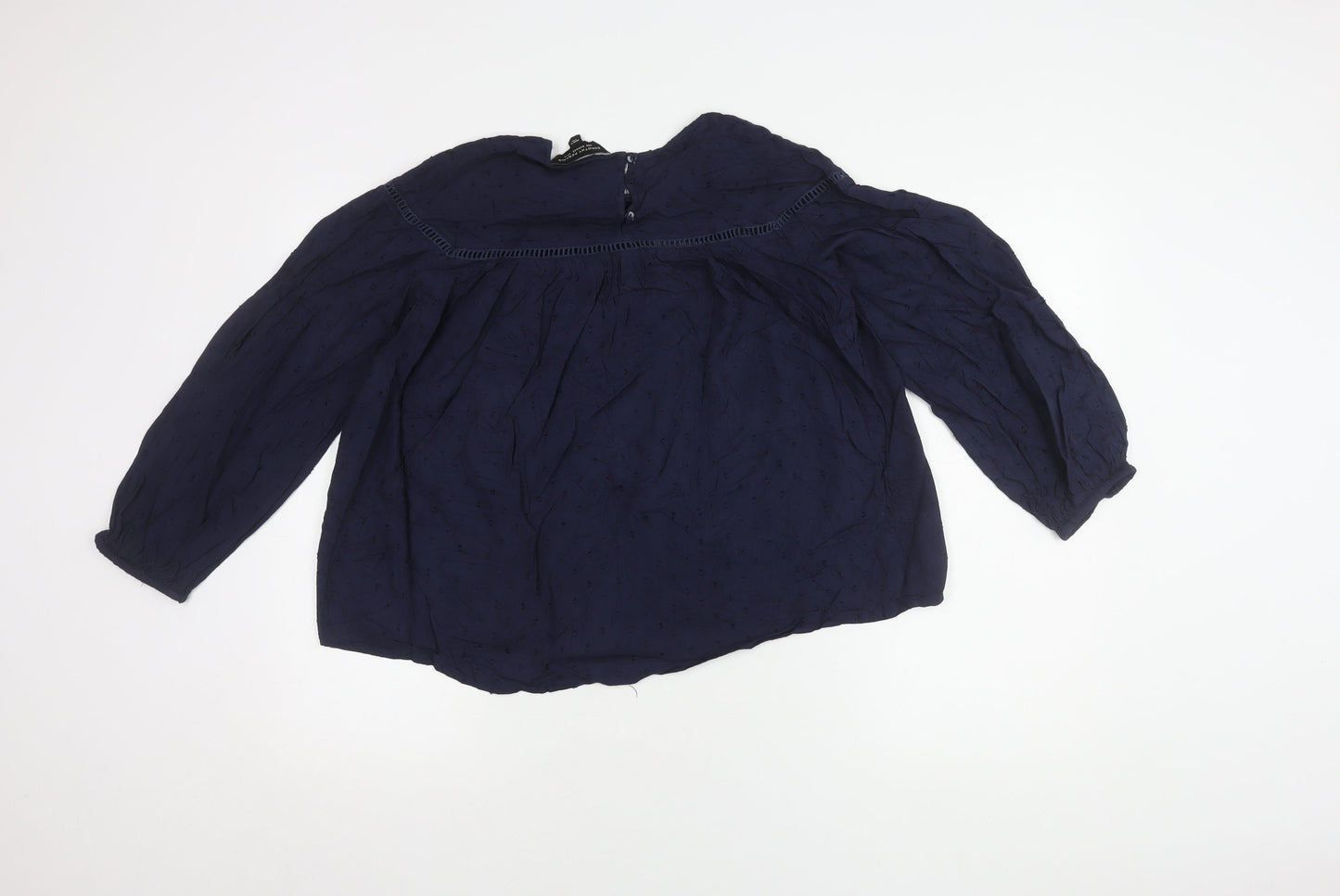 Dorothy Perkins Women's Embroidered Blue Blouse Size 10