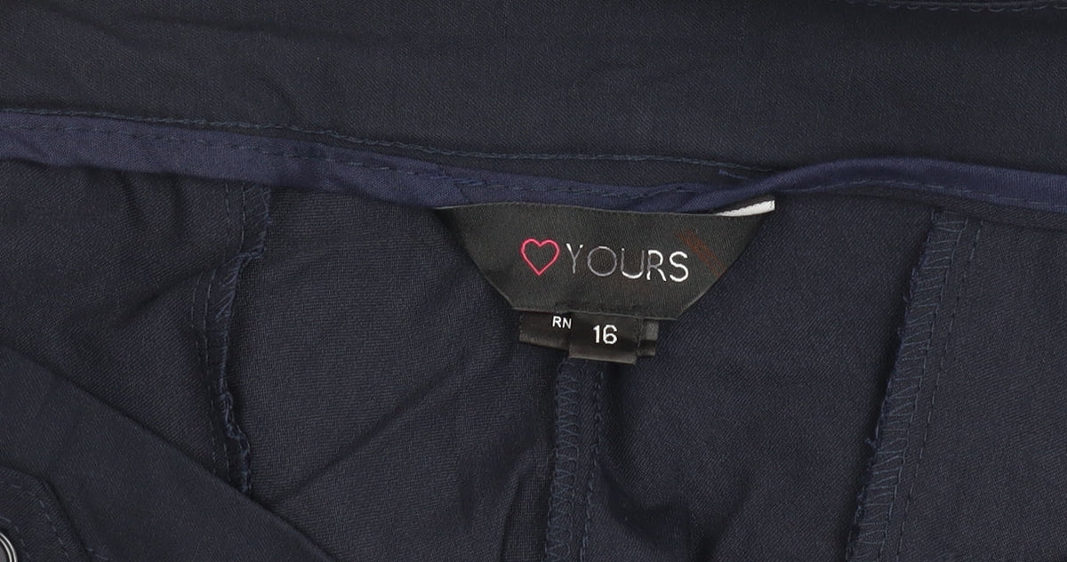 Yours Blue Plus Size Women's Trousers Size 16