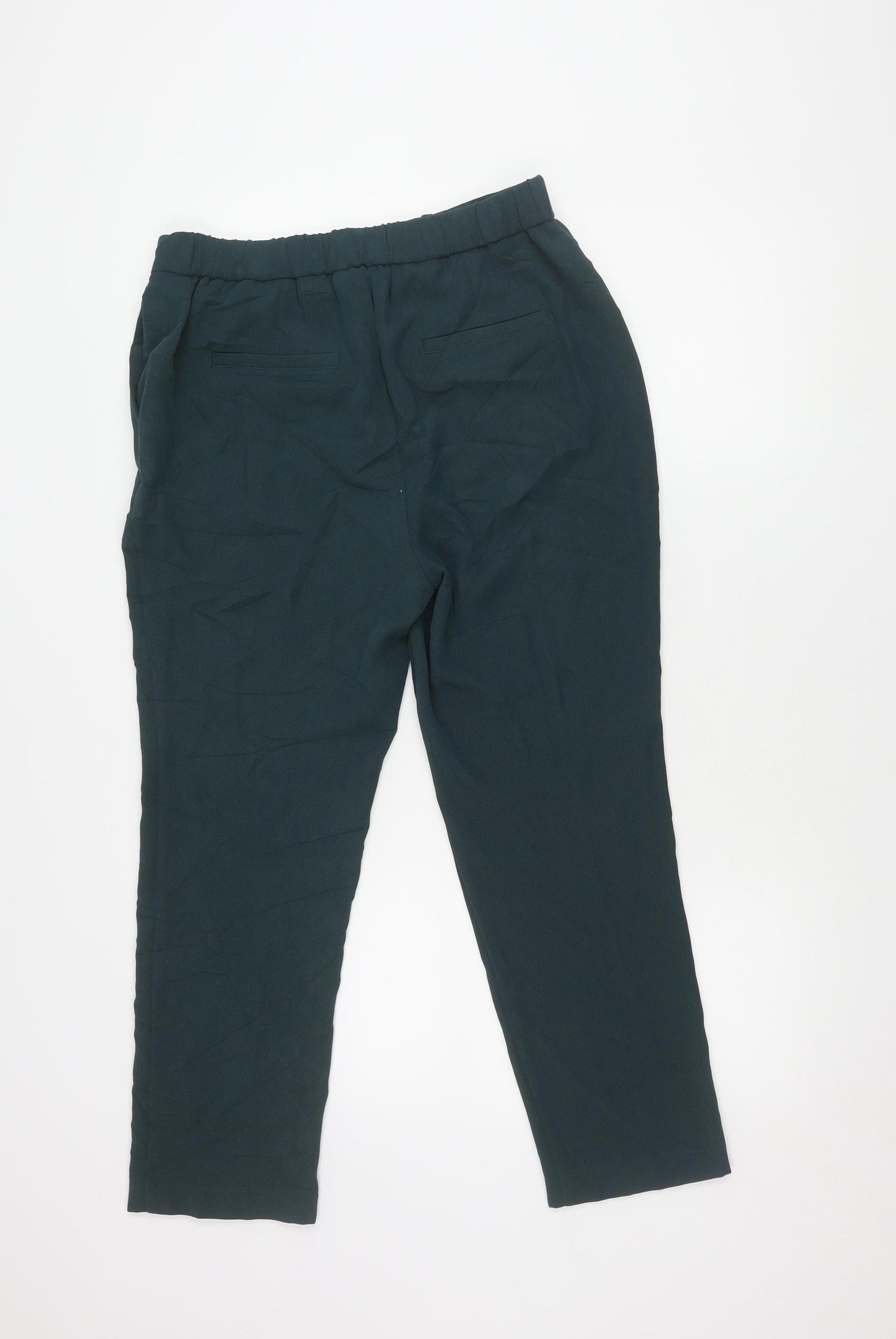 Next Women's Green Trousers Size 12 with Button Closure