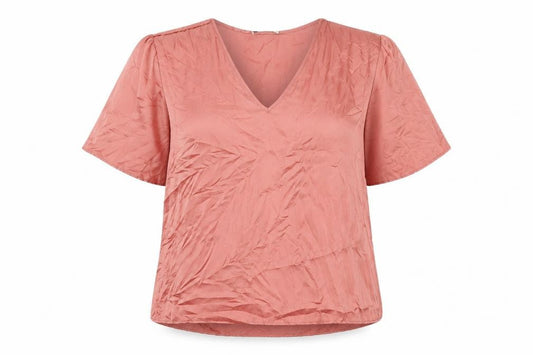 Next Women's Pink V-Neck Blouse, Size 12, Casual Spring Top