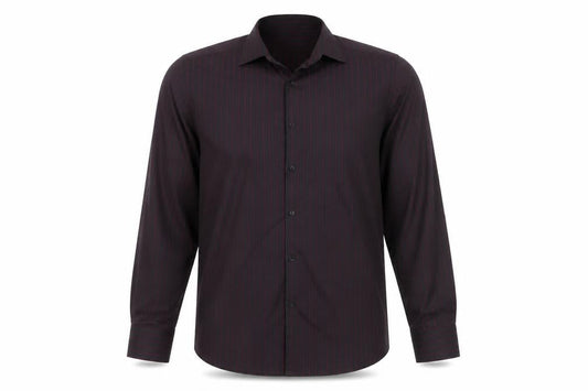 Marks & Spencer Men's Red Striped Button-Up Shirt
