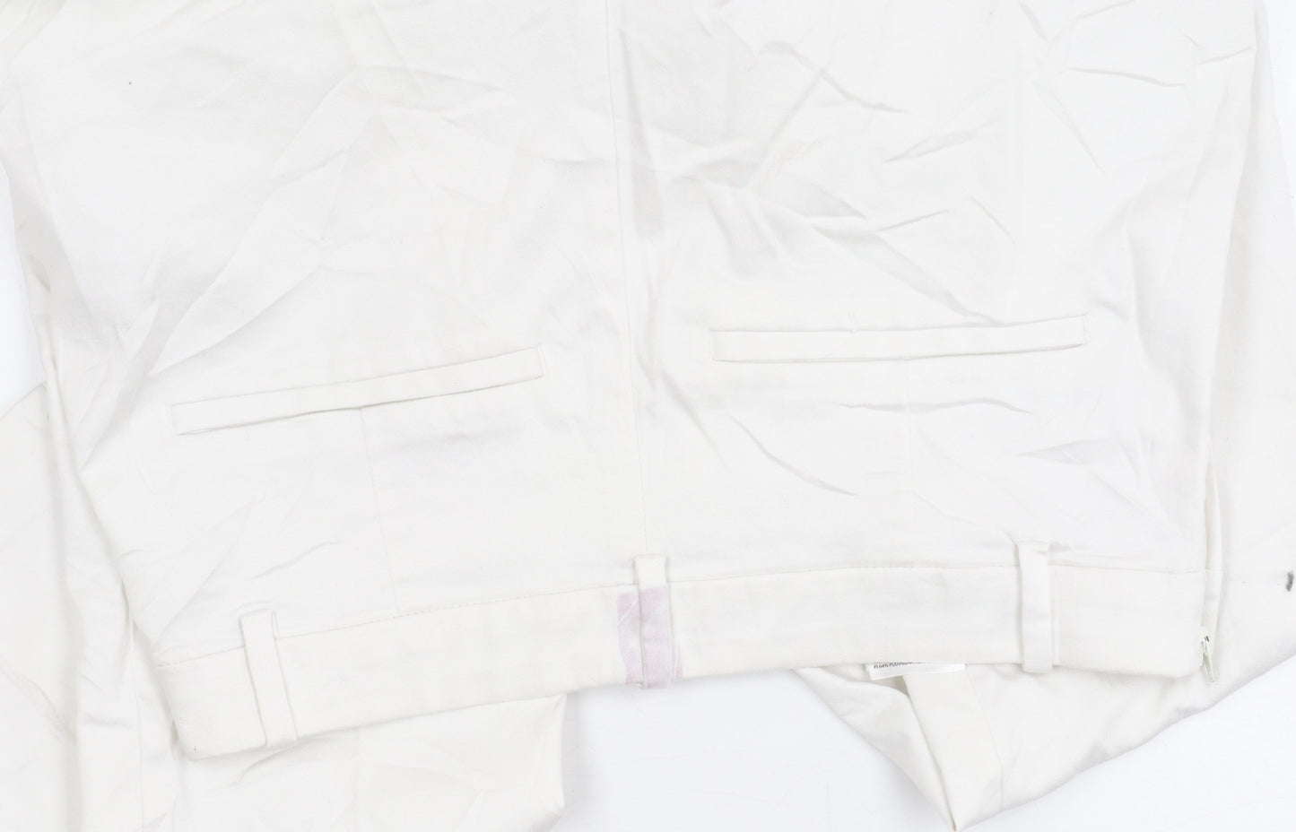 H&M Women's White Trousers, Size 14, Skinny Fit