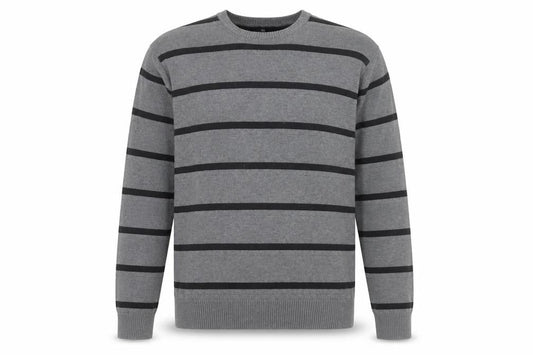 Marks & Spencer Men's Grey Striped Pullover XL