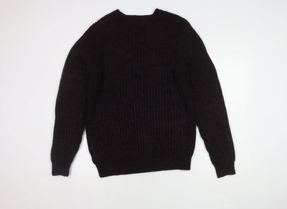 Label Lab Men's Black Medium Pullover Jumper, Acrylic Knit