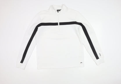 Additional front view of Crivit Men's White Pullover M Logo Detail
