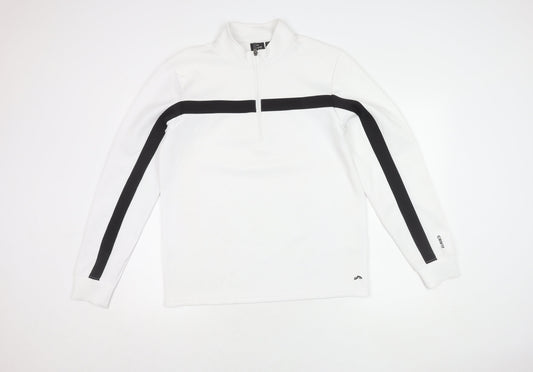 Crivit Men's White Pullover M Logo Detail