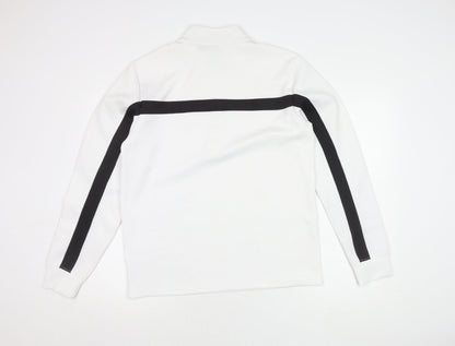 Back view of Crivit Men's White Pullover M Logo Detail