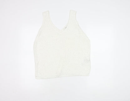 Marks & Spencer White Sequin Women's Tank - Size M