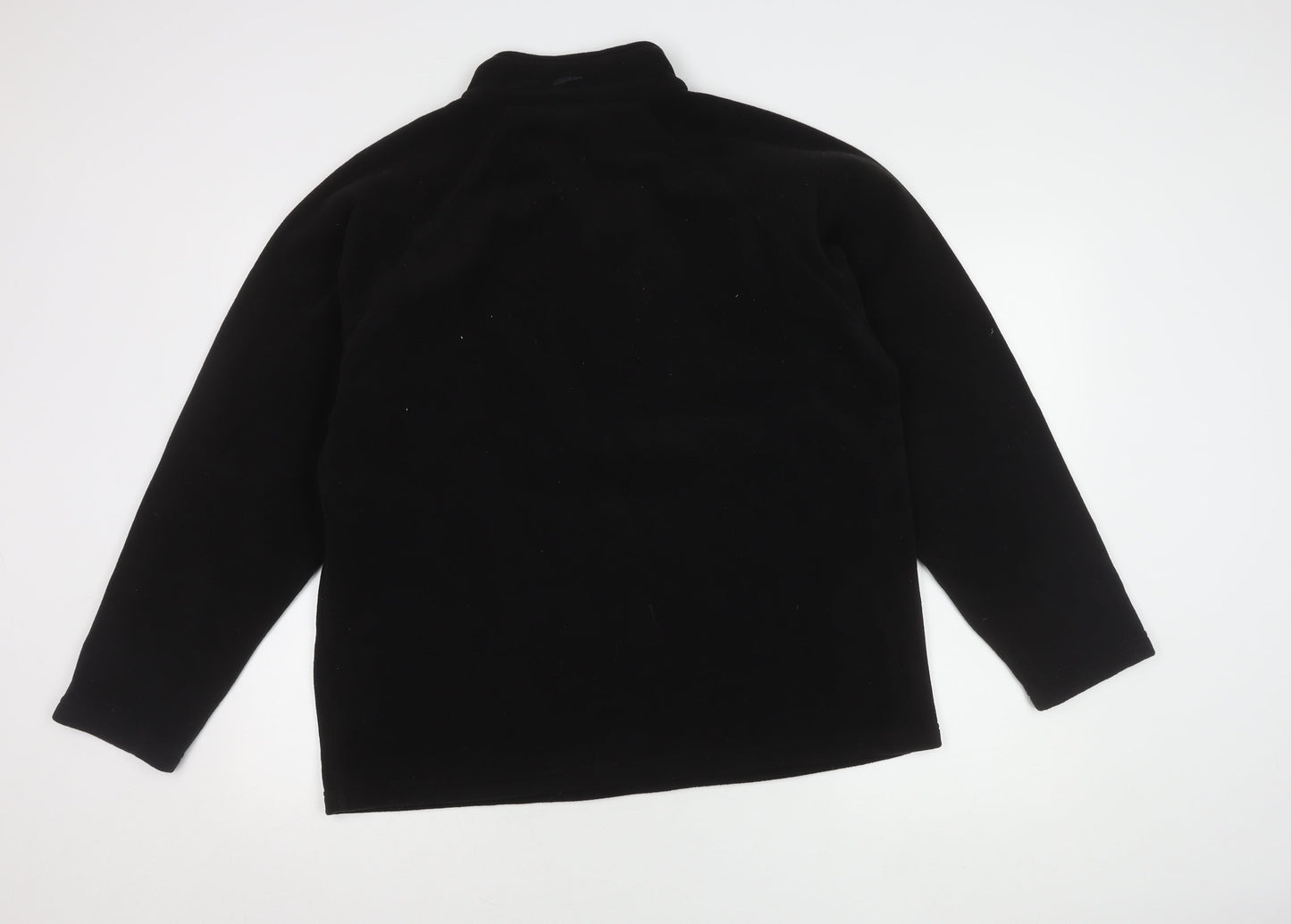Mountainlife Men's Black Fleece Pullover Sweatshirt, L, 1/2 Zip