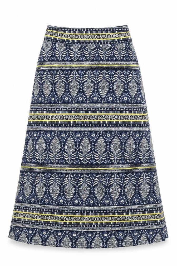 Artisan NY Women's Blue A-Line Midi Skirt - Size L