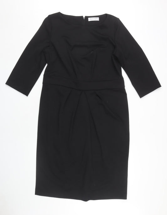 Artigiano Women Black Sheath Dress Size 16