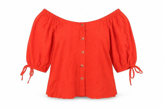Next Women's Red Off Shoulder Blouse Size 14
