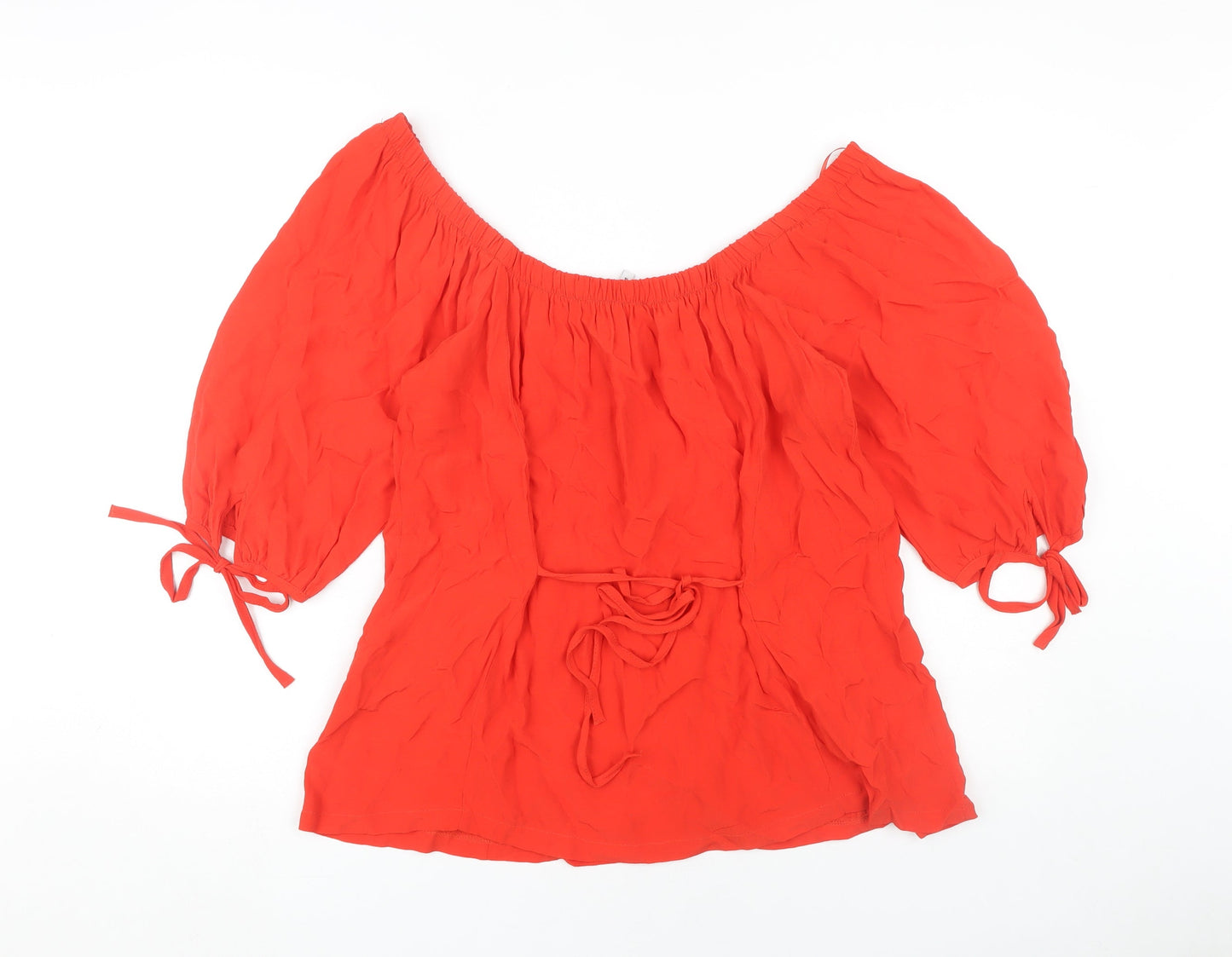 Next Women's Red Off Shoulder Blouse Size 14