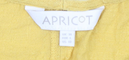 Apricot Women's Yellow Basic T-Shirt, Size 14, Casual Style