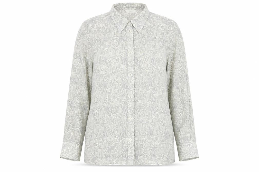 Marks & Spencer Women's Grey Button-Up Shirt Size 16